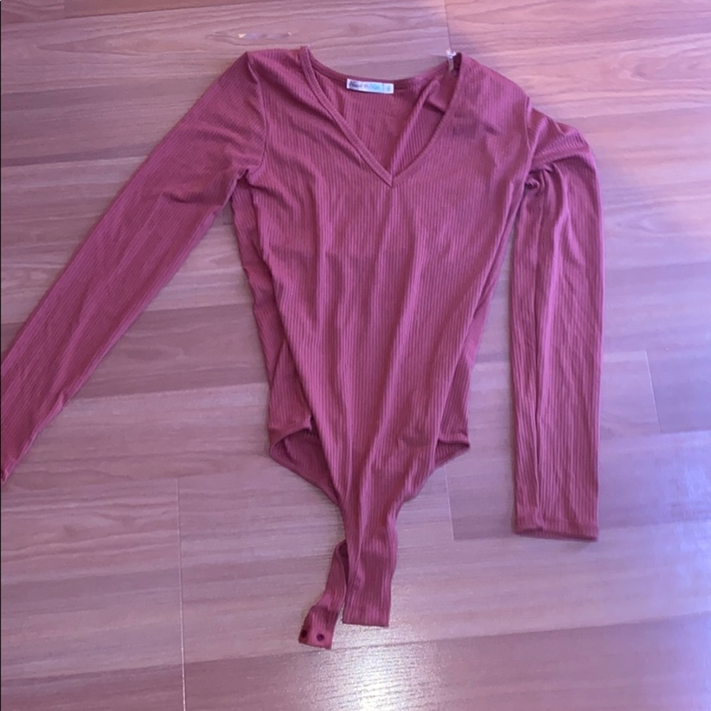 body suit orange pink color